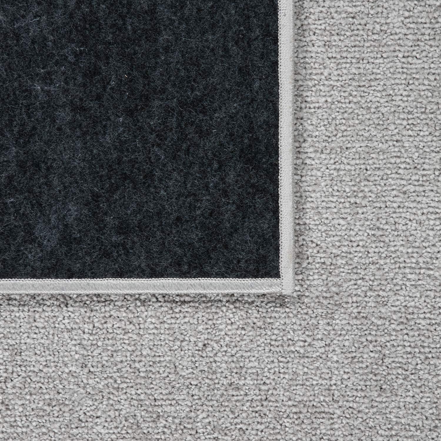 Paco Home Alfombra de área sólida en diseño liso moderno, plateado, tamaño 2′ x 3’3″