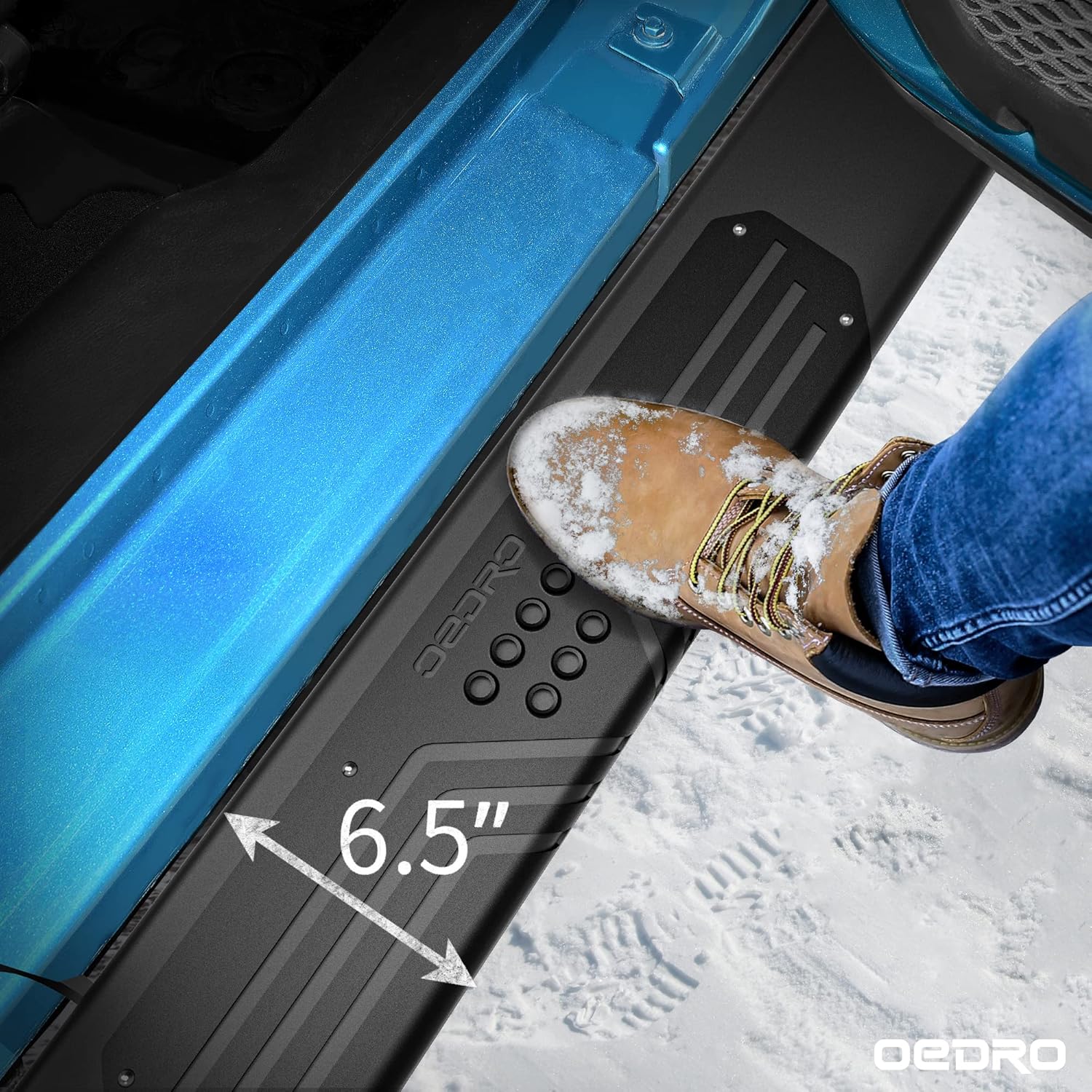 OEDRO Estribos de 6.5 pulgadas compatibles con Toyota Tundra Accessdoble cabina 2022-2024 (2 puertas traseras de tamaño medio), barras Nerf de