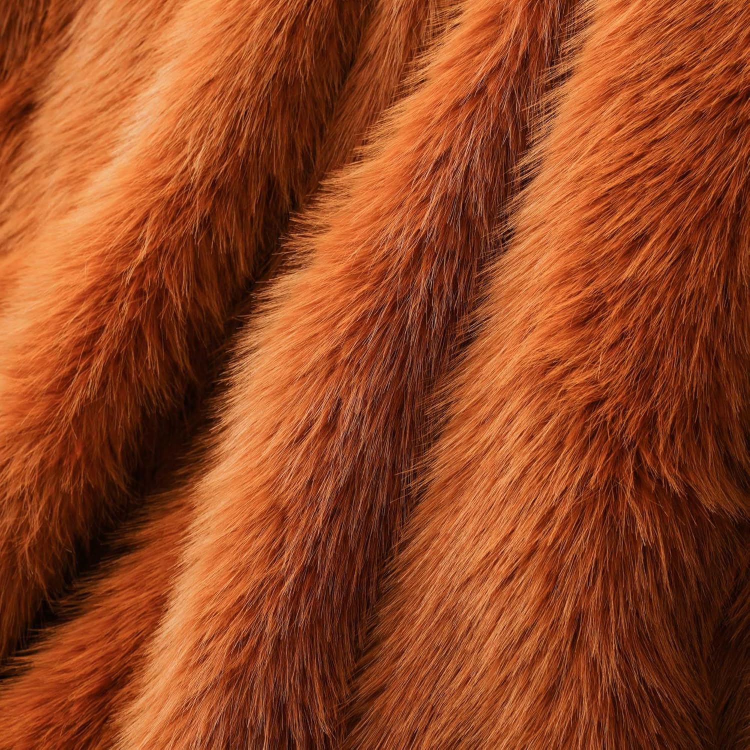BATTILO HOME Manta de lujo de piel sintética de otoño, manta de piel naranja óxido para sofá, silla, cama, felpa suave, cálida y acogedora manta de