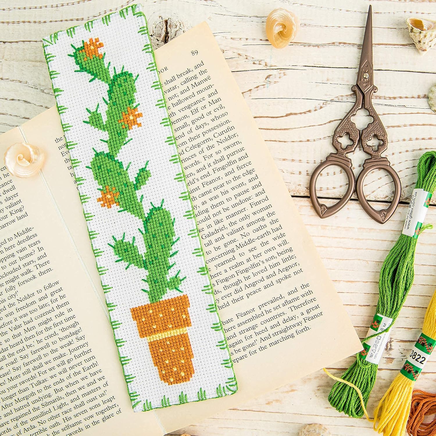 Povitrulya Kits de punto de cruz para adultos o niños “Cactus”  Divertido kit de marcador de bricolaje bordado a mano