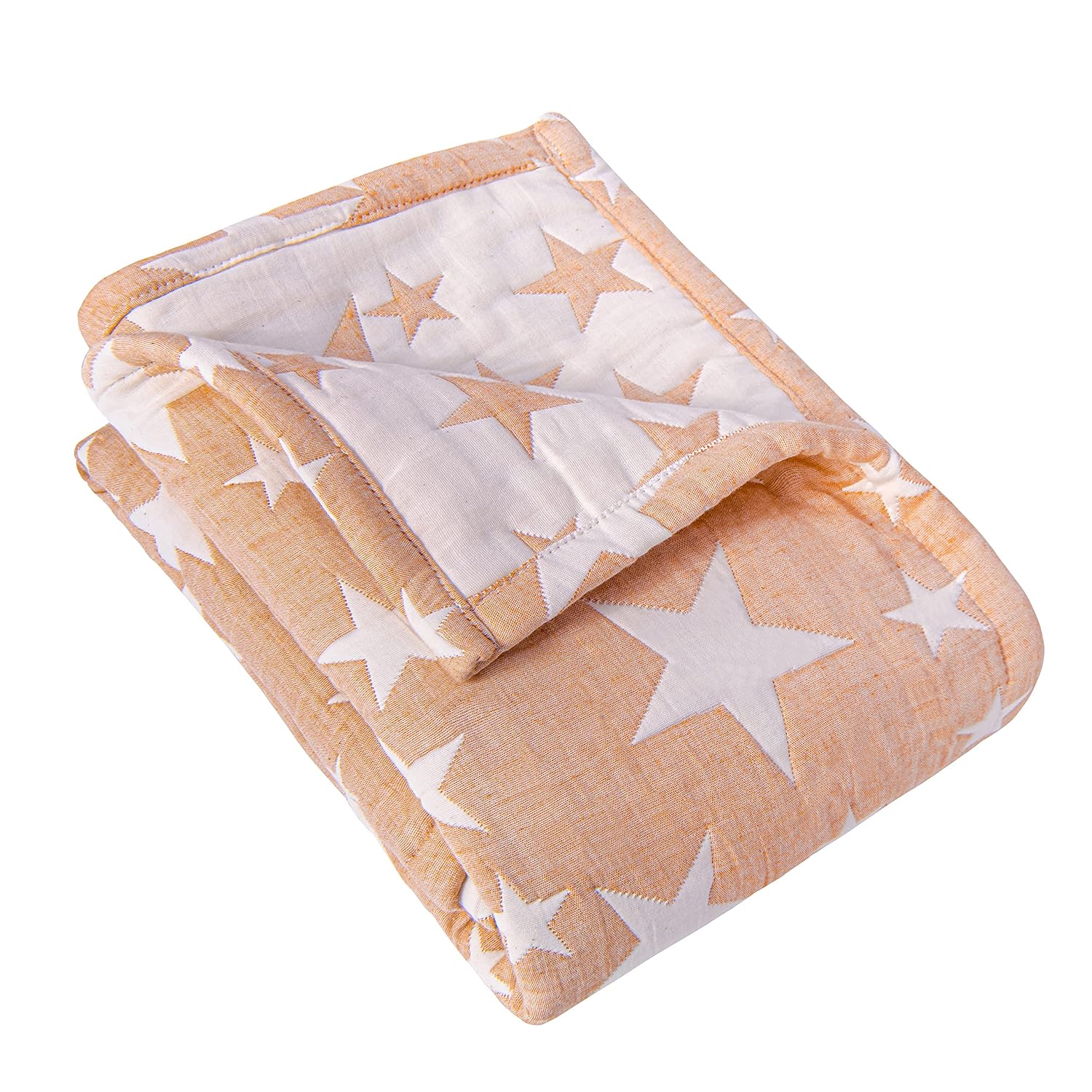 NTBAY Manta de 3 capas para niños pequeños, manta de muselina de algodón jacquard para cama, manta térmica ligera para bebé, manta de cuna súper