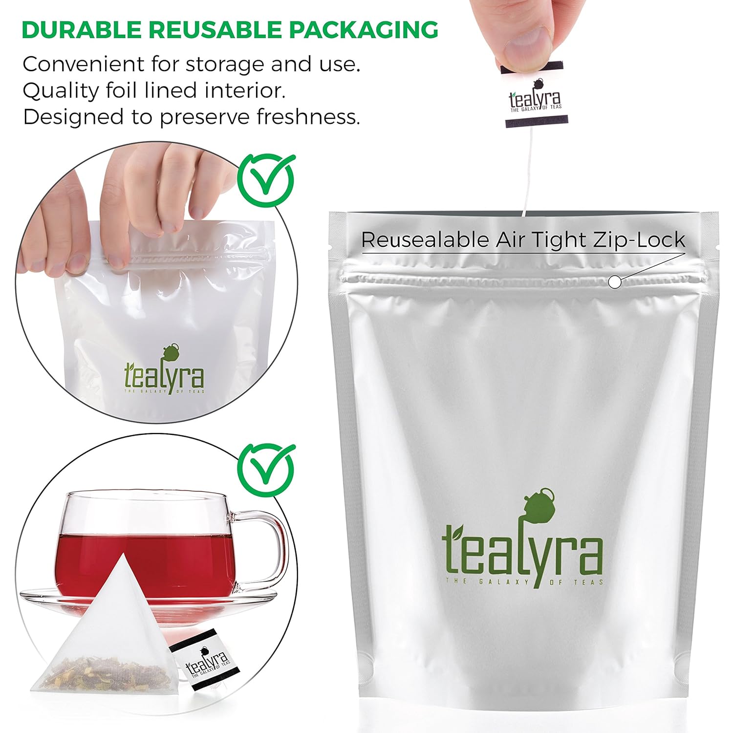 Tealyra – Flat Belly Detox – 25 Bolsas – Hinojo – Menta – Hibisco – Té de hojas sueltas Wellness Herbal – Té Cleanse – Sin cafeína – Bolsas estilo