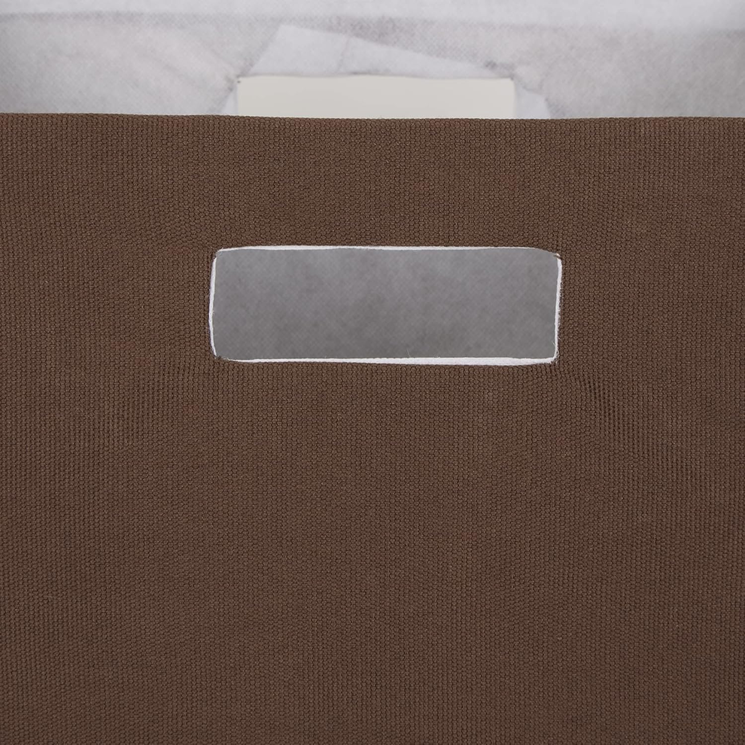 DII Cubo de almacenamiento plegable de poliéster, sólido, ligero y duradero, cuadrado grande, 13 x 13 x 13 pulgadas, color marrón corteza