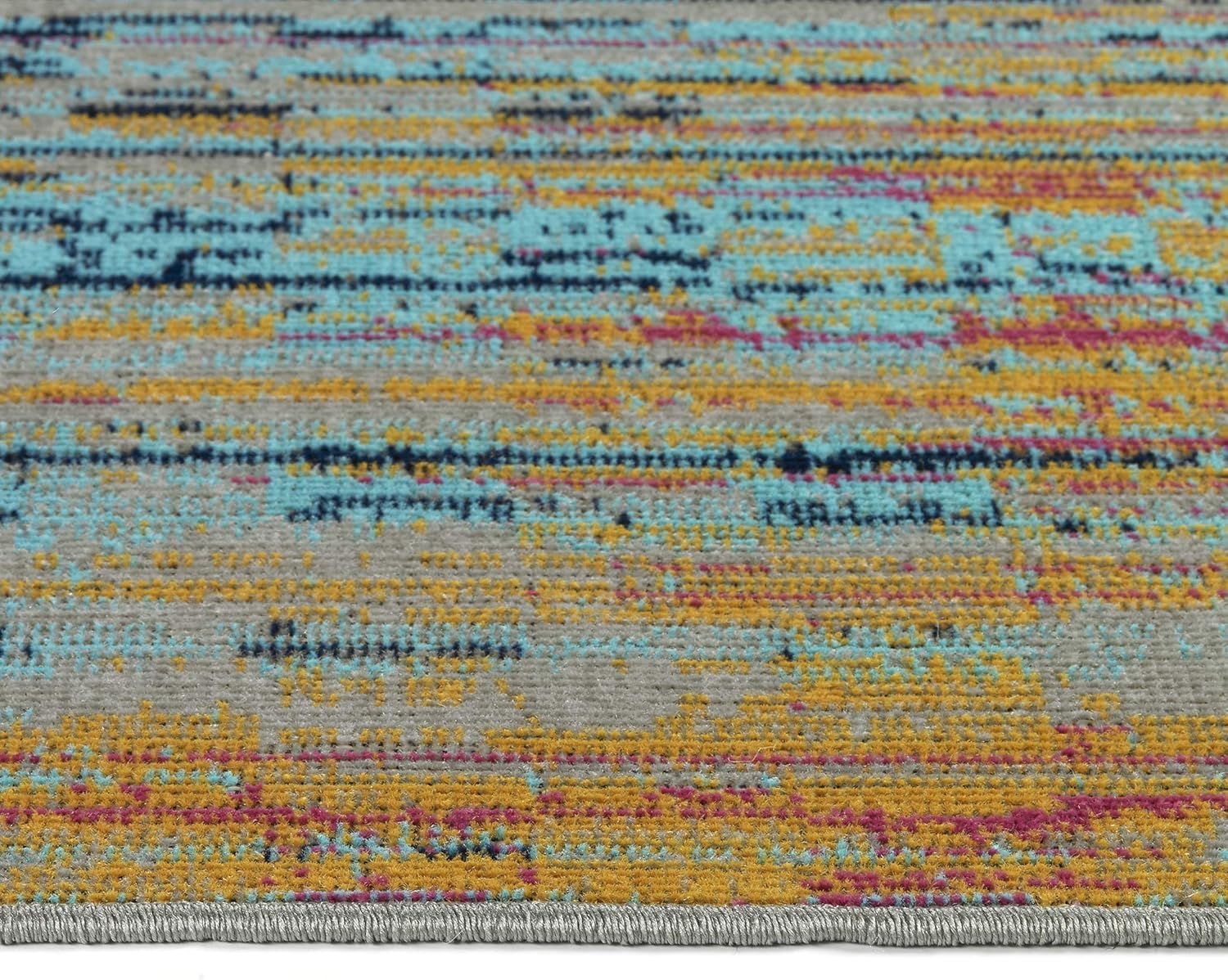 Kaleen Alfombra de área de 5’3″ x 7’3″ en multicolor, colección Zuma Beach para interiores y exteriores