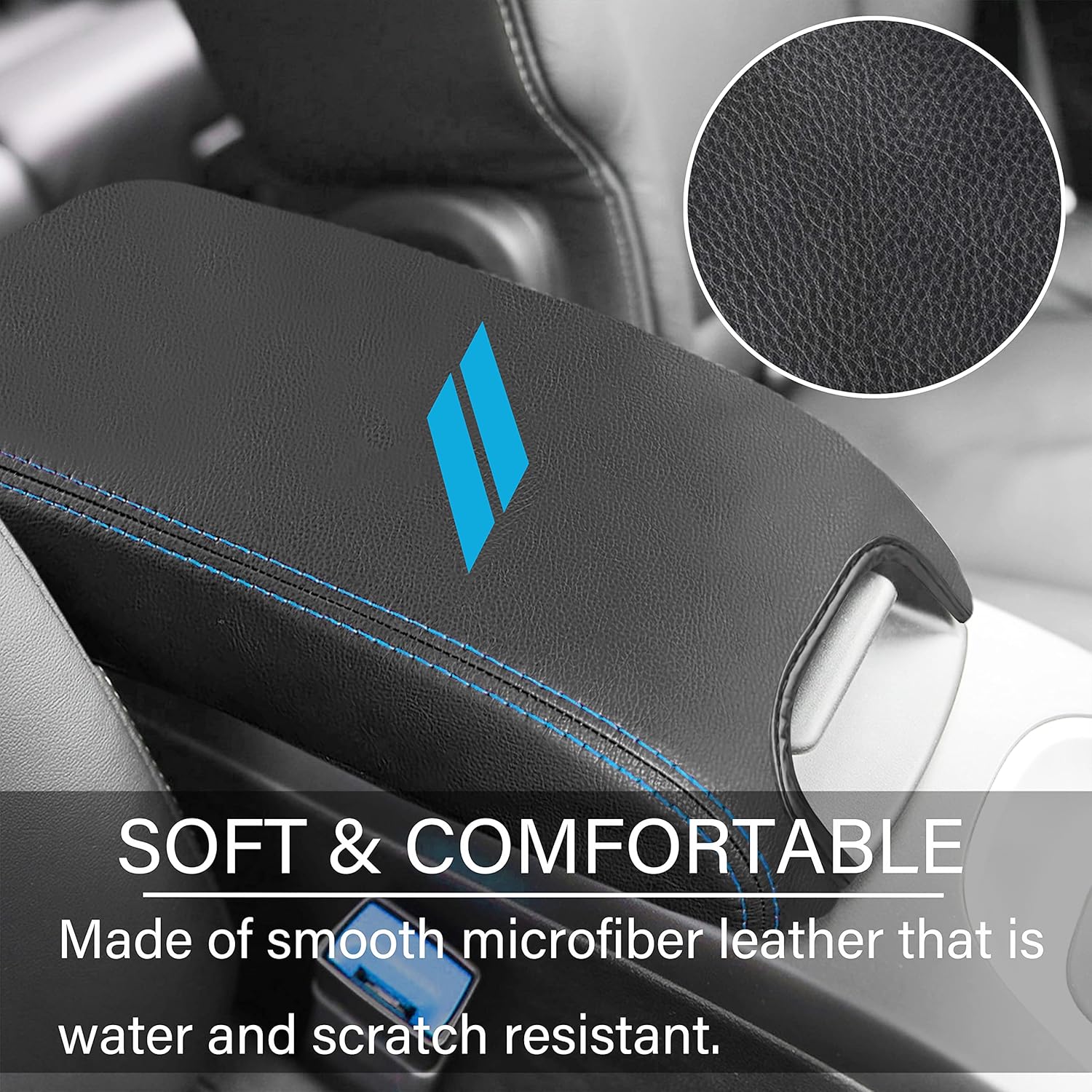 YOSRTER Funda para reposabrazos de consola central para Dodge Journey 2011-2018 2019 2020, caja de reposabrazos central de cuero antiarañazos para