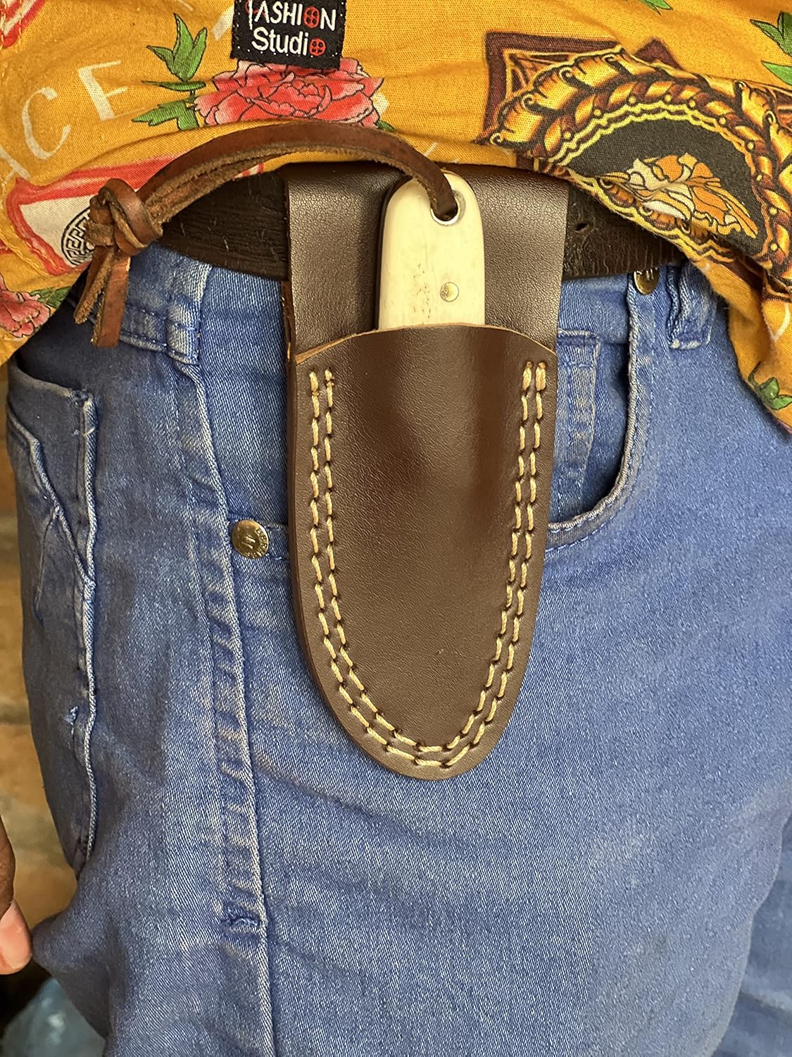 MEDIEVAL SUPPLIES Cuchillo EDC de acero de Damasco de 4.5 pulgadas, hoja fija mini para desollar, supervivencia, camping y entusiastas del aire