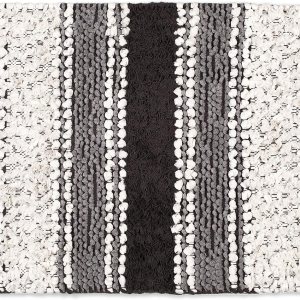 Ramanta Home Alfombra de baño de felpilla de 20 x 32 pulgadas, 100% algodón, suave, absorbente, color carbón, alfombra de baño de algodón, alfombra Ramanta Home Alfombra de baño de felpilla de 20 x 32 pulgadas, 100% algodón, suave, absorbente, color carbón, alfombra de baño de algodón, alfombra