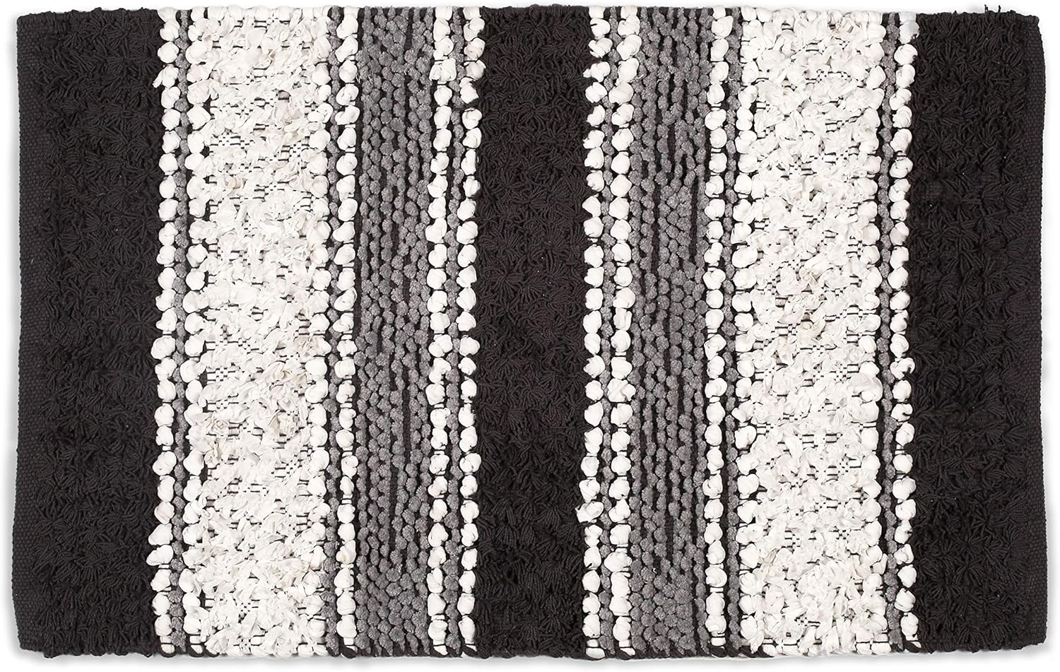 Ramanta Home Alfombra de baño de felpilla de 20 x 32 pulgadas, 100% algodón, suave, absorbente, color carbón, alfombra de baño de algodón, alfombra