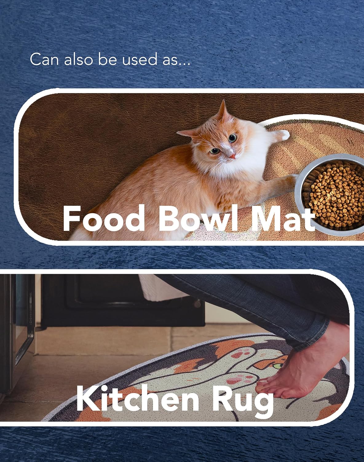 Lukamoo Bonita alfombra de arena para gatos (32 x 24 pulgadas), extra grande y XL, para arena para gatos y bonita caja de arena para gatos,