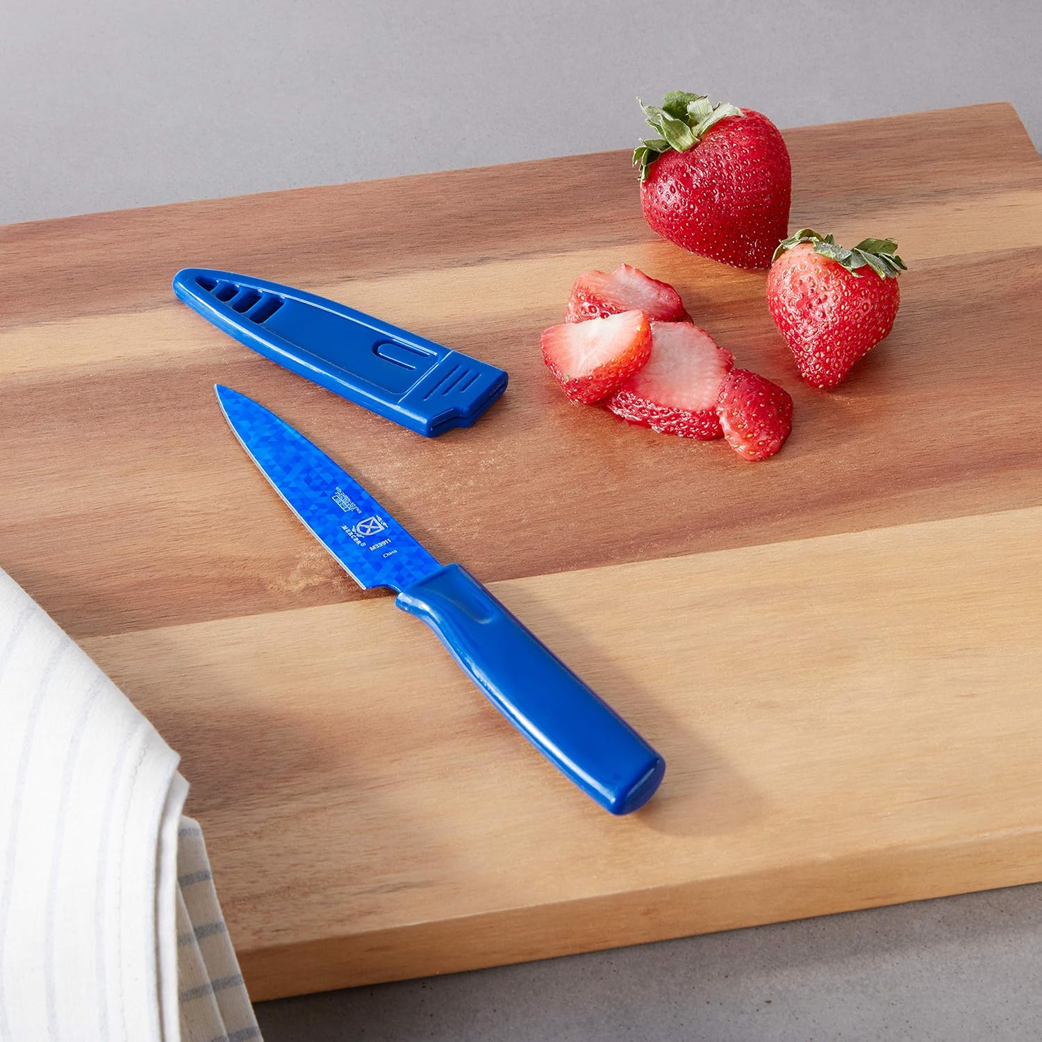 Mercer Culinary Cuchillo de pelar antiadherente, 4 pulgadas, azul