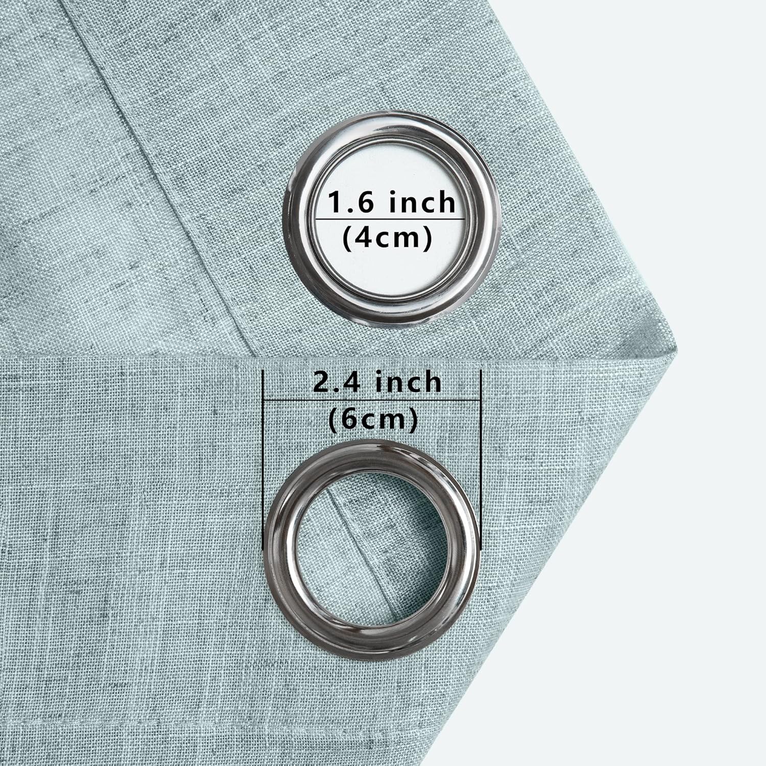 Cortinas cortas para ventanas pequeñas, con ojales, semiopacas, de algodón, texturizadas, de lino, medias cortinas para ventanas y dormitorios,
