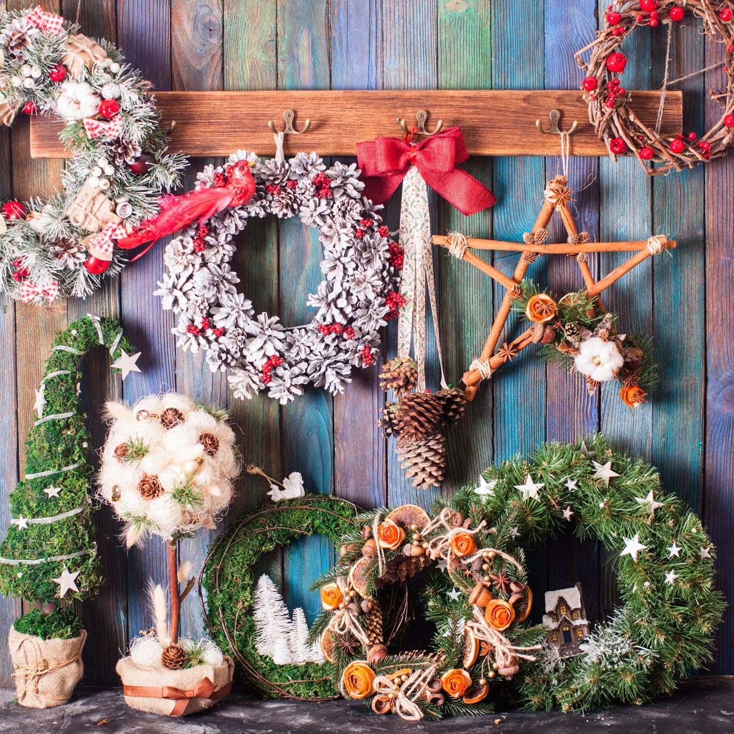 4 marcos de corona de alambre de 12 pulgadas, marco de corona de flores de metal, para hacer anillos para Navidad, Año Nuevo, decoración de fiesta