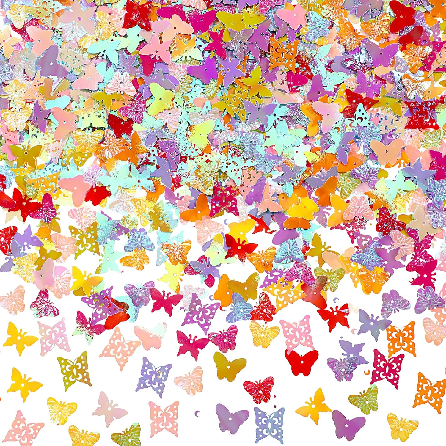 Confeti de mesa de fiesta de mariposa, confeti colorido con purpurina, lentejuelas holográficas, compromiso, despedida de soltera, fiesta del día de
