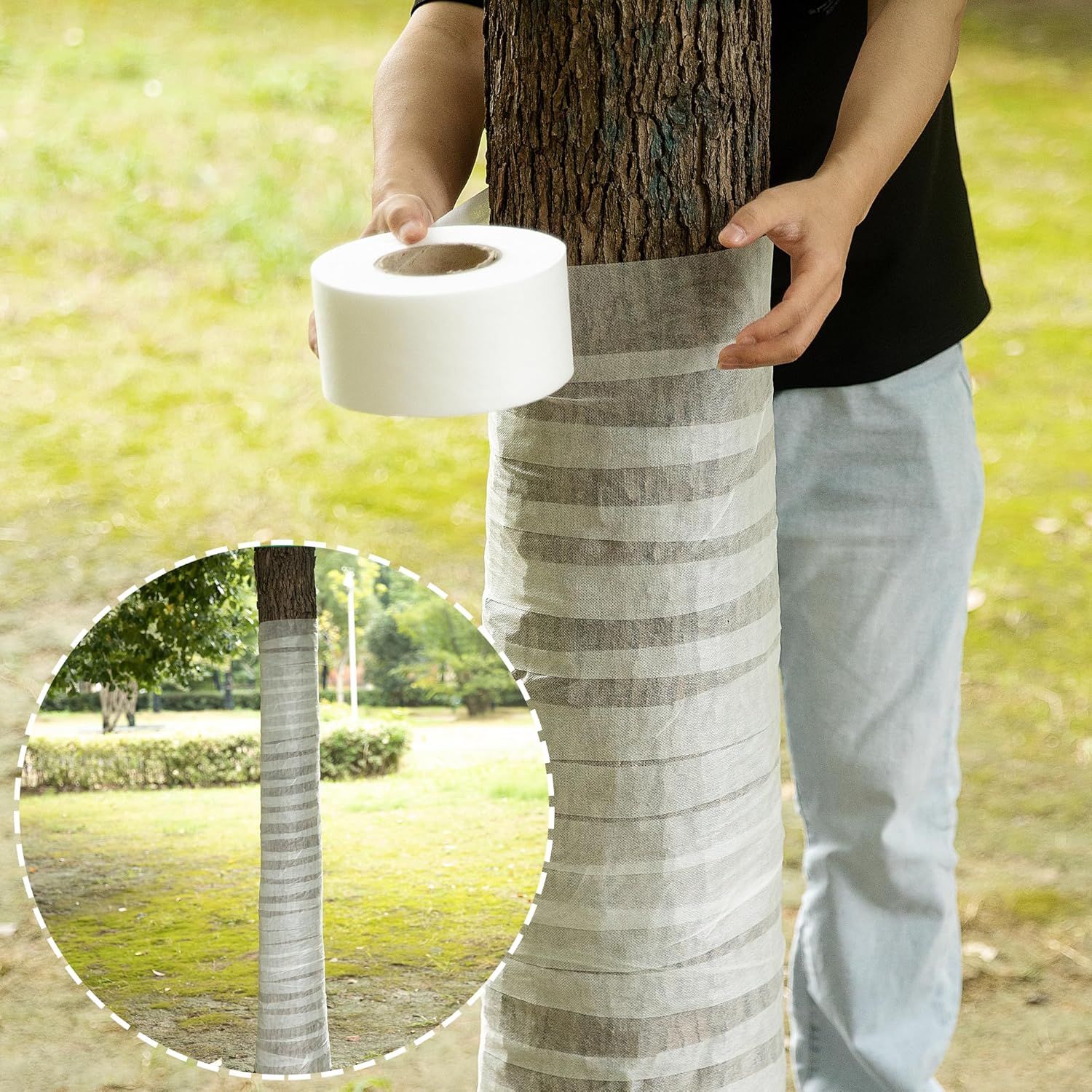Envolturas protectoras de árboles de 330 pies, vendaje anticongelante a prueba de invierno, envoltura de plantas reutilizables para proteger la