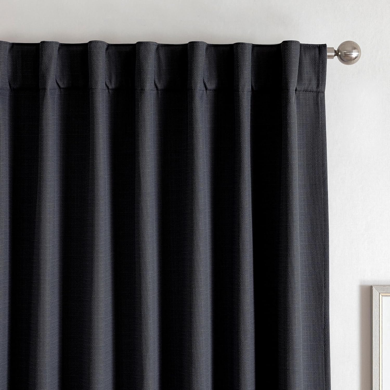 Chyhomenyc Bella – Cortinas opacas de lino sintético de 84 pulgadas de largo, 2 paneles con aislamiento térmico, reducción de ruido cálido, con