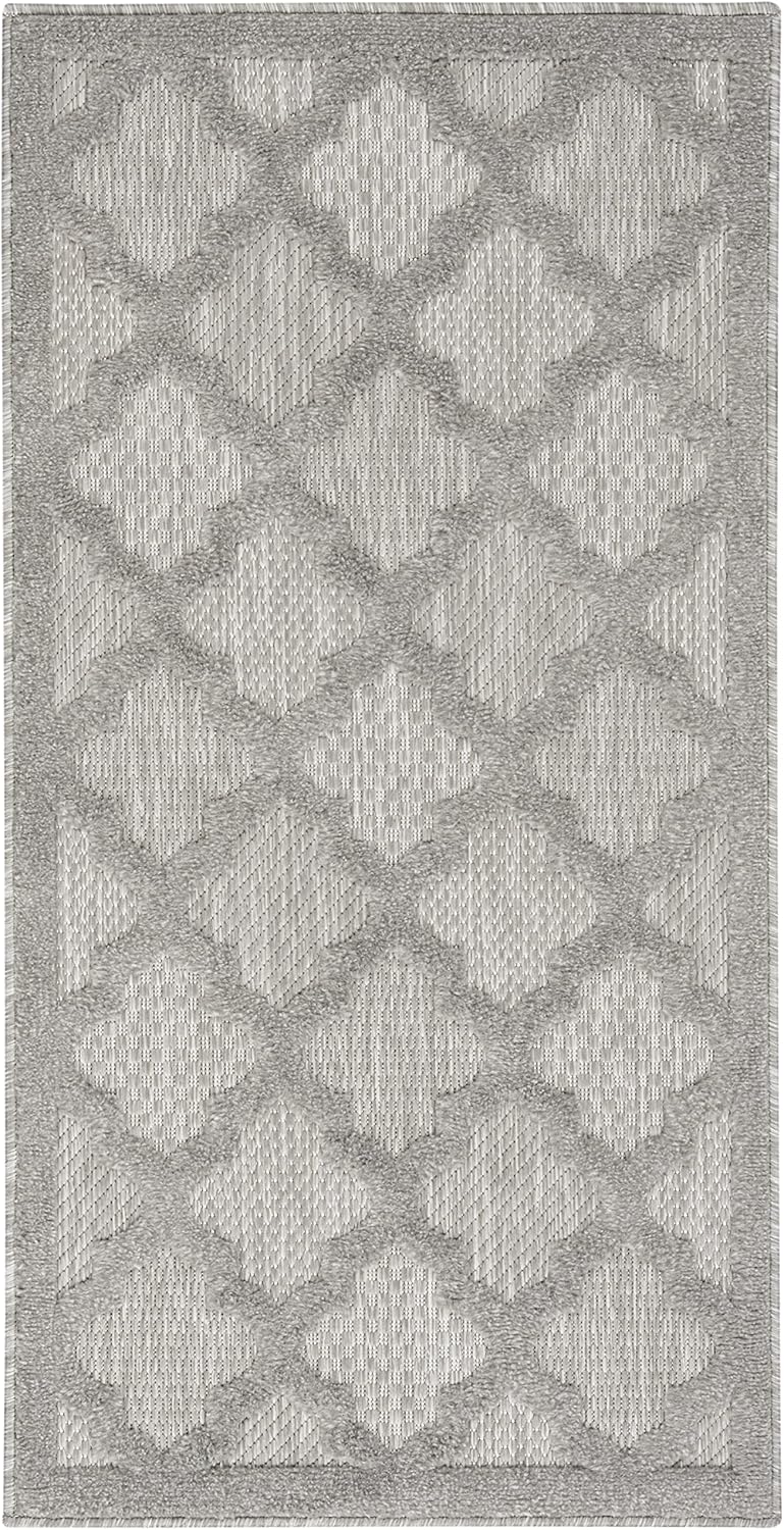 Nourison Easy Care – Alfombra marroquí de 2 x 4 pies, enrejado, fácil limpieza, no se desprende, para dormitorio, sala de estar, comedor, patio