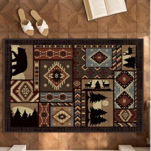 BeiZanWan Alfombra de entrada, tapete para puerta de interior, parte trasera de goma antideslizante, alfombra marroquí, alfombra bohemia de bajo BeiZanWan Alfombra de entrada, tapete para puerta de interior, parte trasera de goma antideslizante, alfombra marroquí, alfombra bohemia de bajo