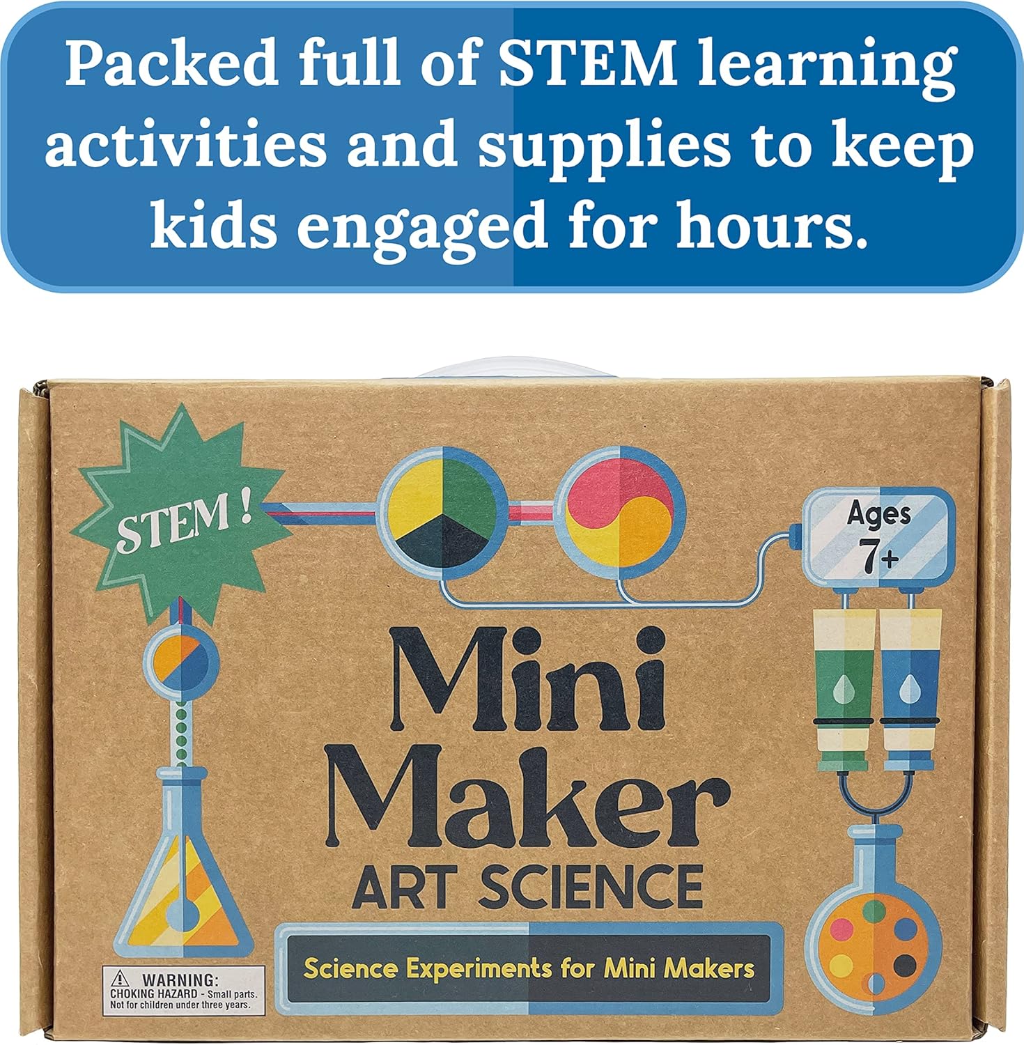 Carson Dellosa – Kits de ciencia mini Maker para grados 2-5 ciencia del arte, diario, libro de actividades, tarjetas de experimentos, calcomanías,