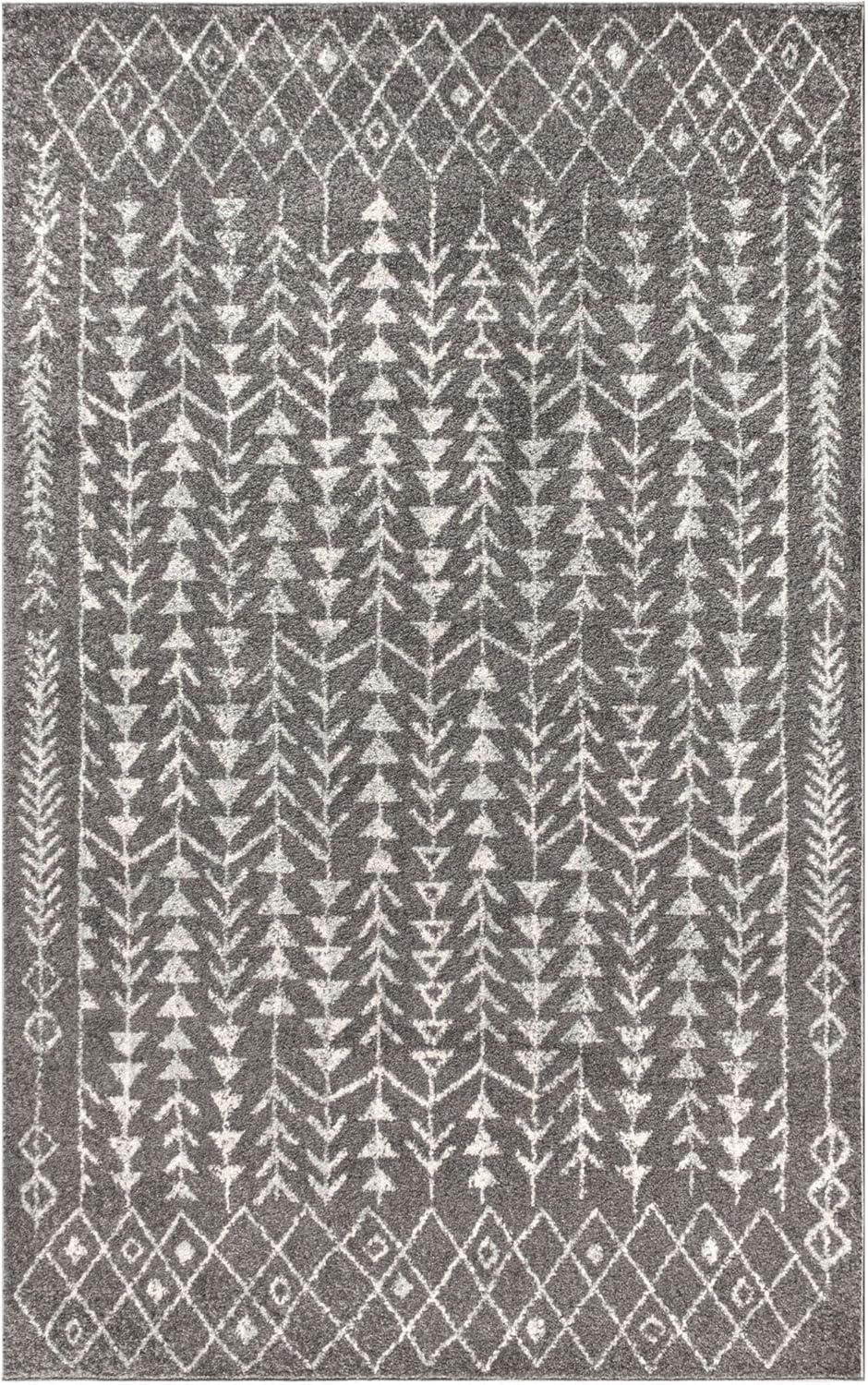 JONATHAN Y MOH210B-3 Ziri – Alfombra marroquí geométrica para interiores, estilo granja, bohemio, minimalista, fácil de limpiar, para dormitorio,