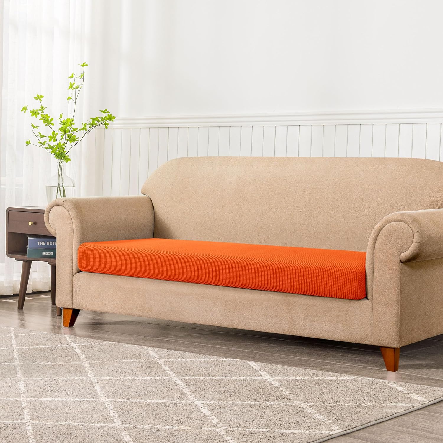 Subrtex – Funda de cojín elástica para cojines de sofá, de asiento de caravana, de sofá de dos asientos. Hecha de elastano. Protector de muebles de
