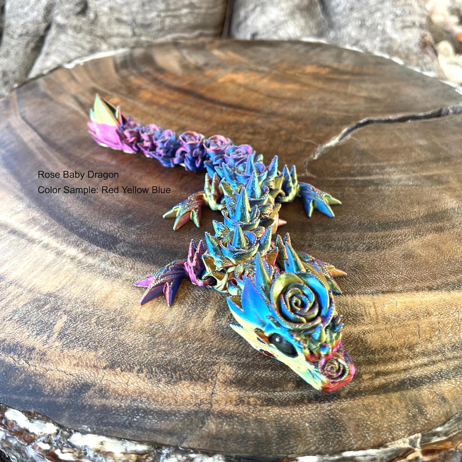 Dragones bebé con huevo de dragón opcional  Cristal articulado bebé, rosa, orquídea, piedra preciosa, juguete para ansiedad para autismo, TDAH