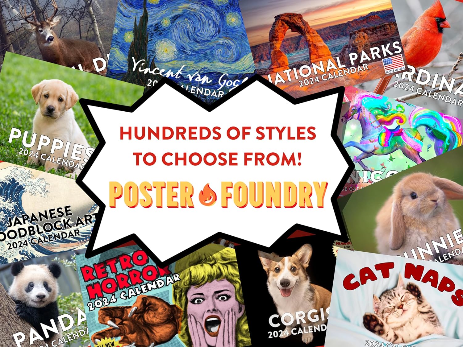 Goldendoodle Calendario mensual de pared 2024 Doodle Calander