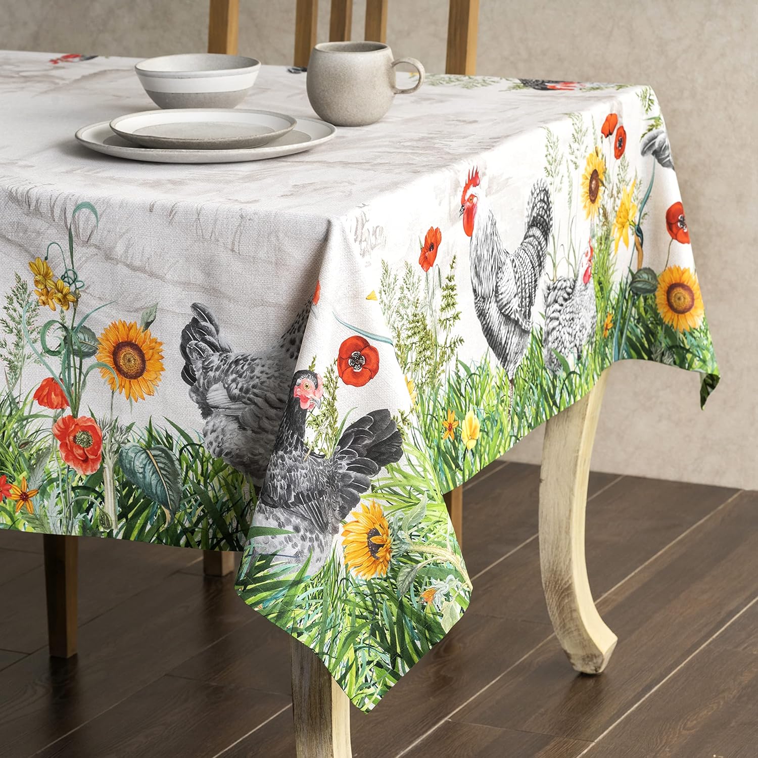 Maison d’ Hermine Mantel rectangular decorativo lavable de 70 x 90 pulgadas, 100 % algodón, para cena de vacaciones, boda, baby shower y comedor,