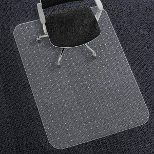 WASJOYE Tapete para silla de escritorio para alfombra, 36 x 48 pulgadas, rectangular, transparente, para computadora del hogar, silla rodante, con WASJOYE Tapete para silla de escritorio para alfombra, 36 x 48 pulgadas, rectangular, transparente, para computadora del hogar, silla rodante, con
