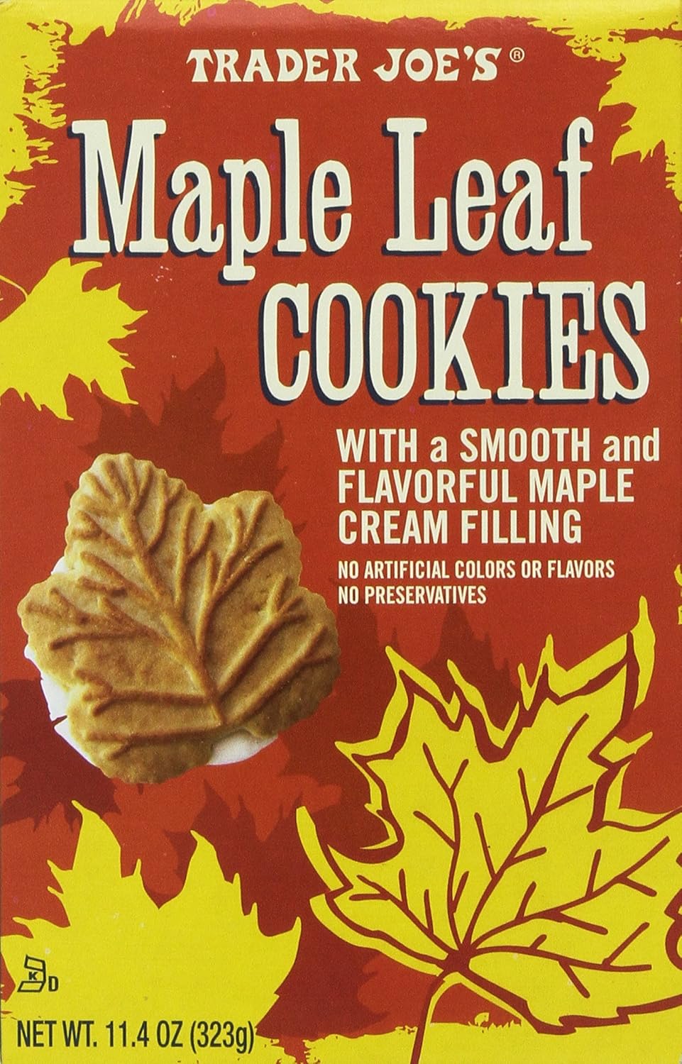 Trader Joe’s – Galletas de hoja de arce, peso neto. 11.4 onzas (11.39 oz), juego de 2