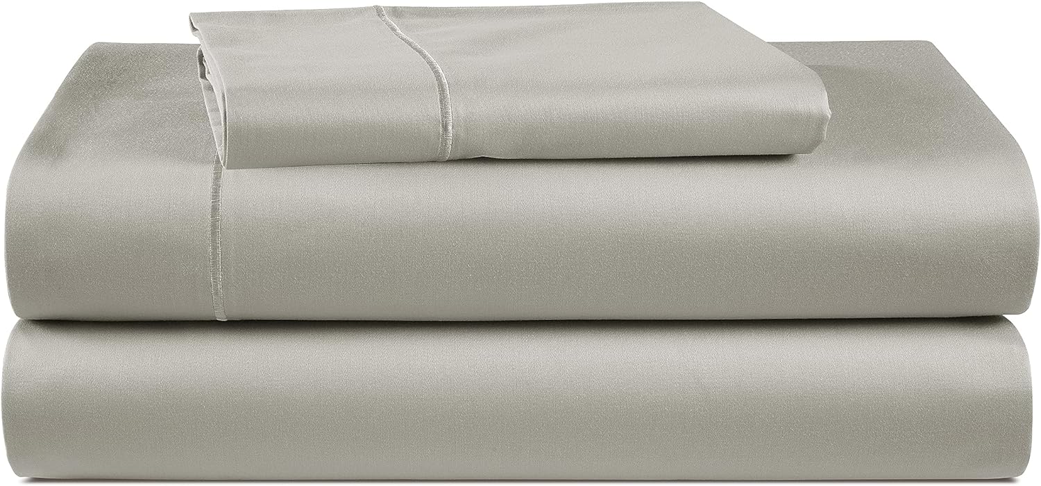 Sábanas 100% de algodón egipcio, juego de sábanas de 1000 hilos tamaño individual XL de 3 piezas, sábanas de algodón de fibra larga, tejido