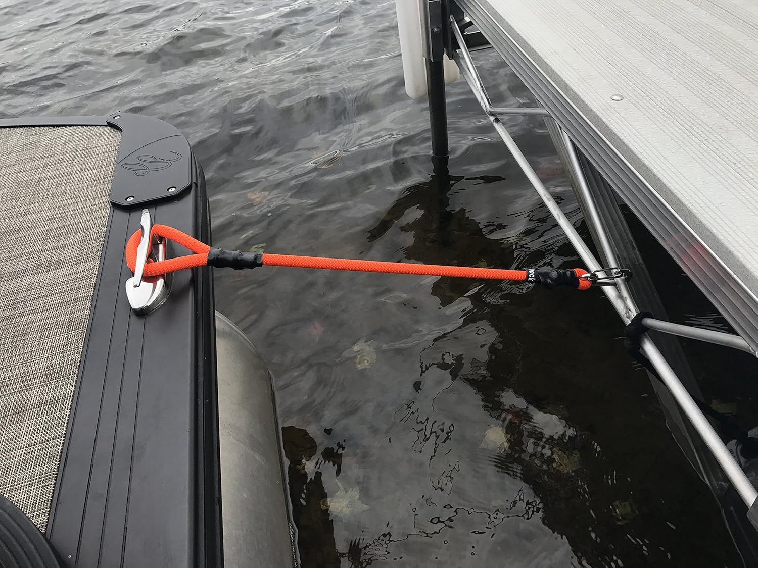 Bungee Line – Cuerda de amarre para barco, kit de amortiguador de muelle, paquete de 2 (40 pulgadas), accesorios para pontón, kayak, protección para