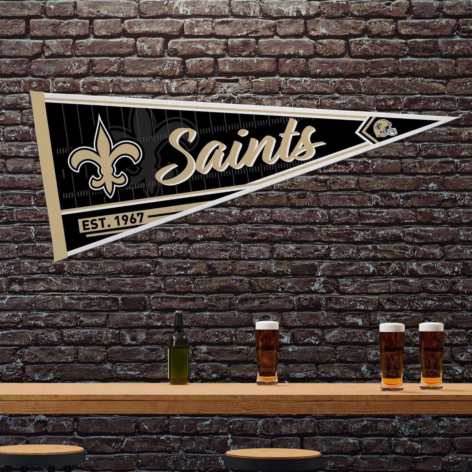 Rico Industries NFL Football Classic 12″ x 30″ Felt Wall Décor Pennant – Great for HomeBed RoomMan Cave Décor
