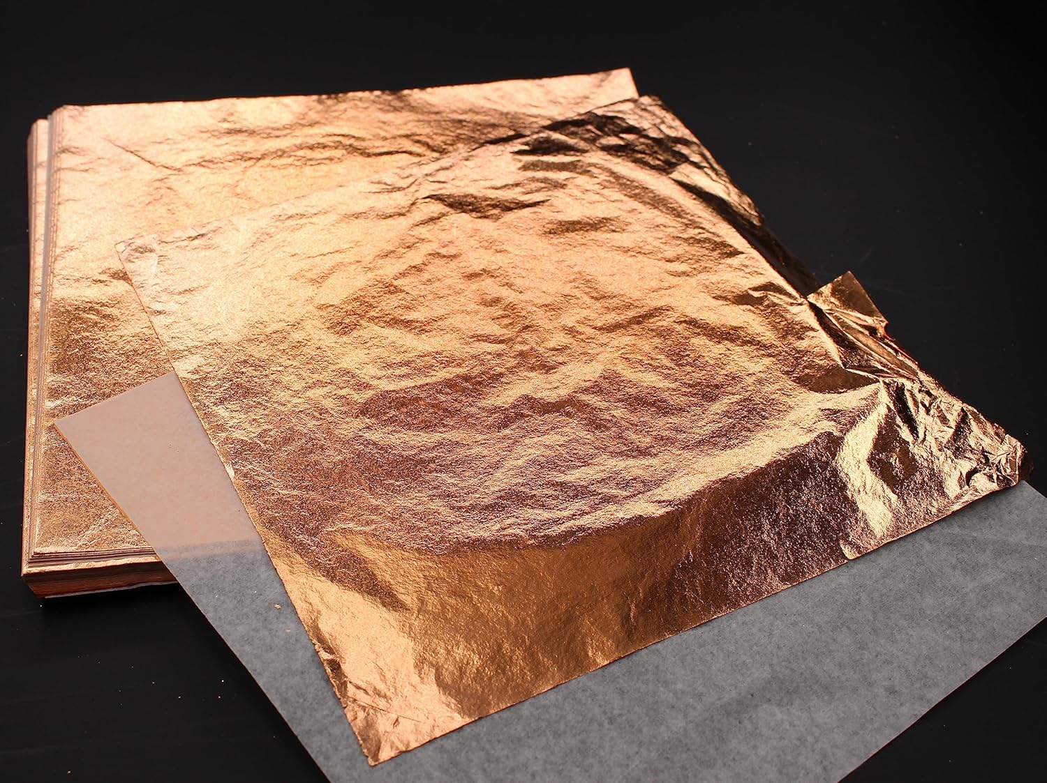 JINRUISI 200 hojas de oro de imitación de 5.5 x 5.5 pulgadas para artes, manualidades doradas, pintura, decoración de muebles, hojas de aluminio de