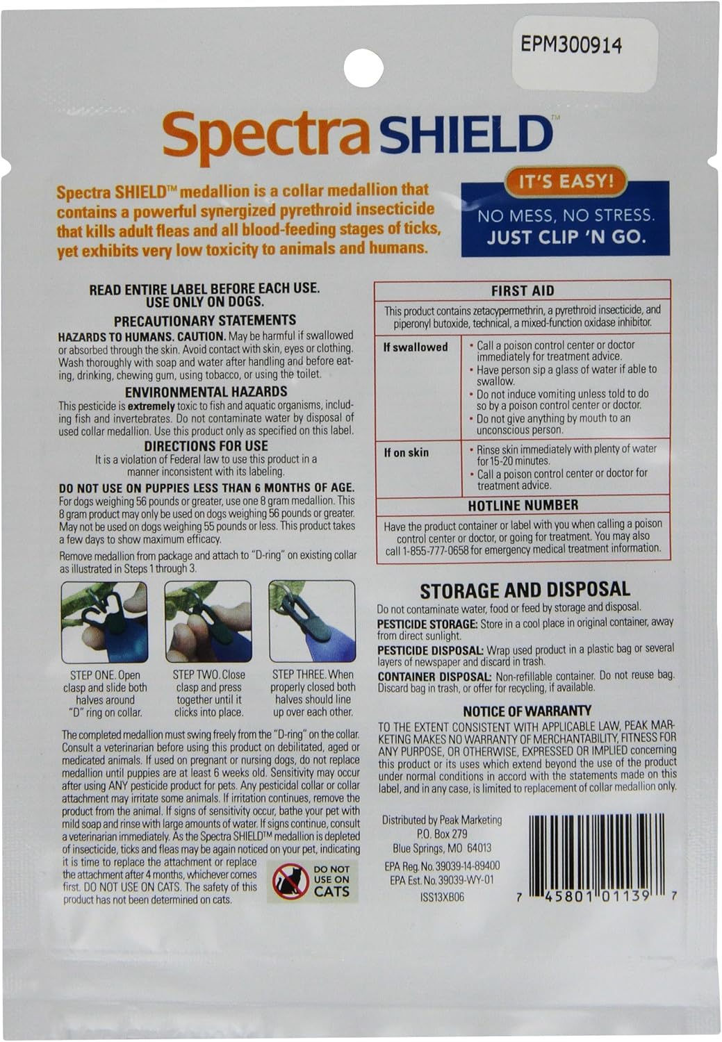 Durvet Medallón adjunto con collar Spectra Shield, 56 libras y más