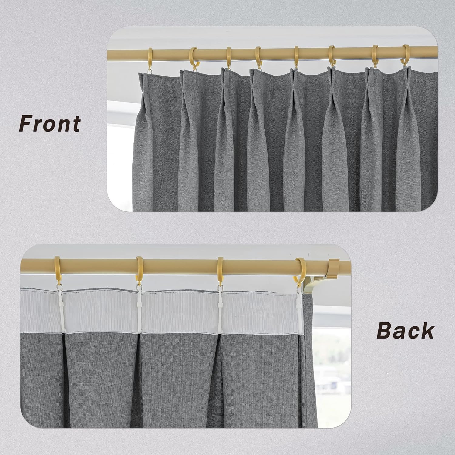 Cortina plisada opaca para dormitorio, sala de estar, pasillo, con aislamiento térmico para oscurecer la habitación, panel de cortina para puerta de