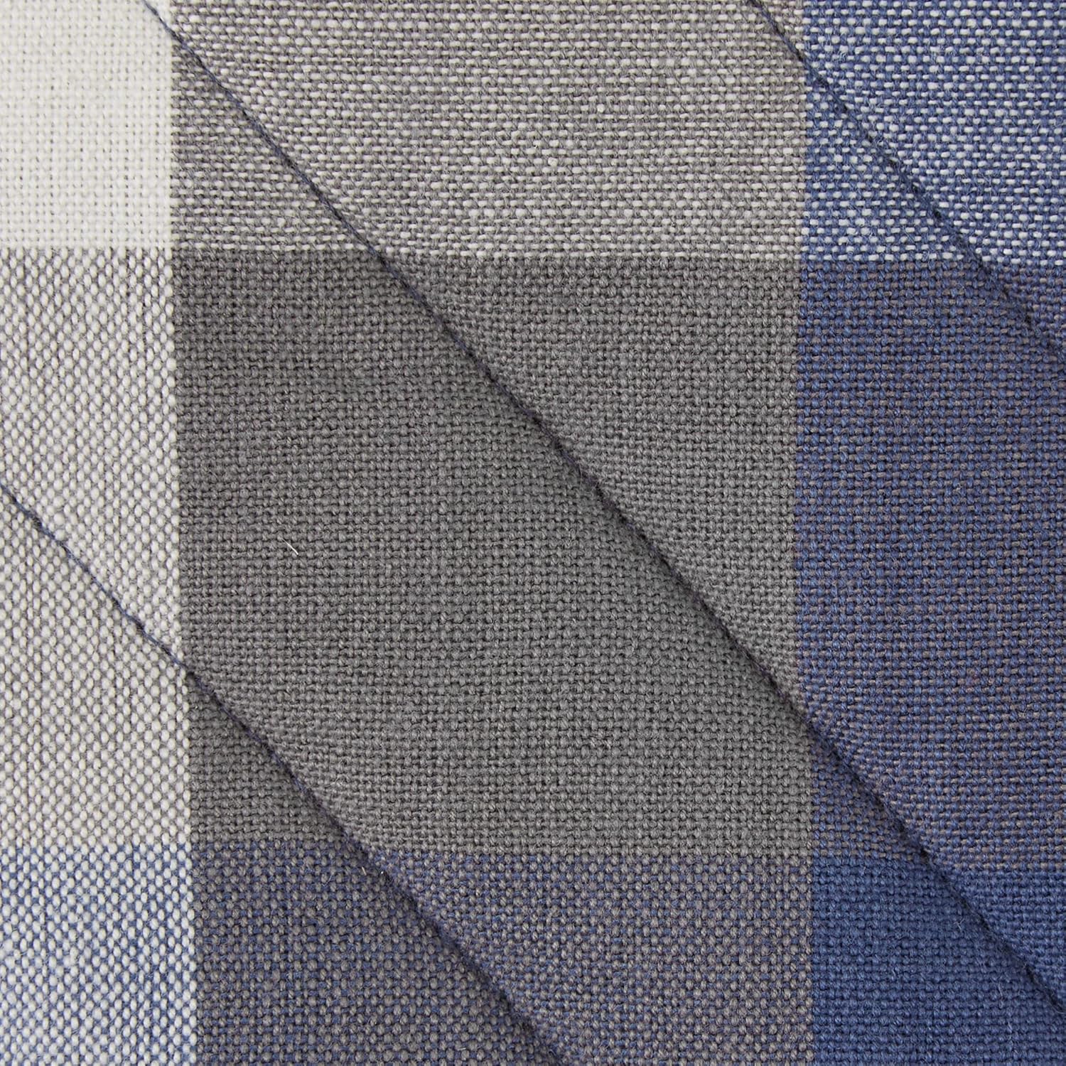 DII Tri-Color Check Collection – Juego de manoplas para horno, color azul francés, 2 piezas