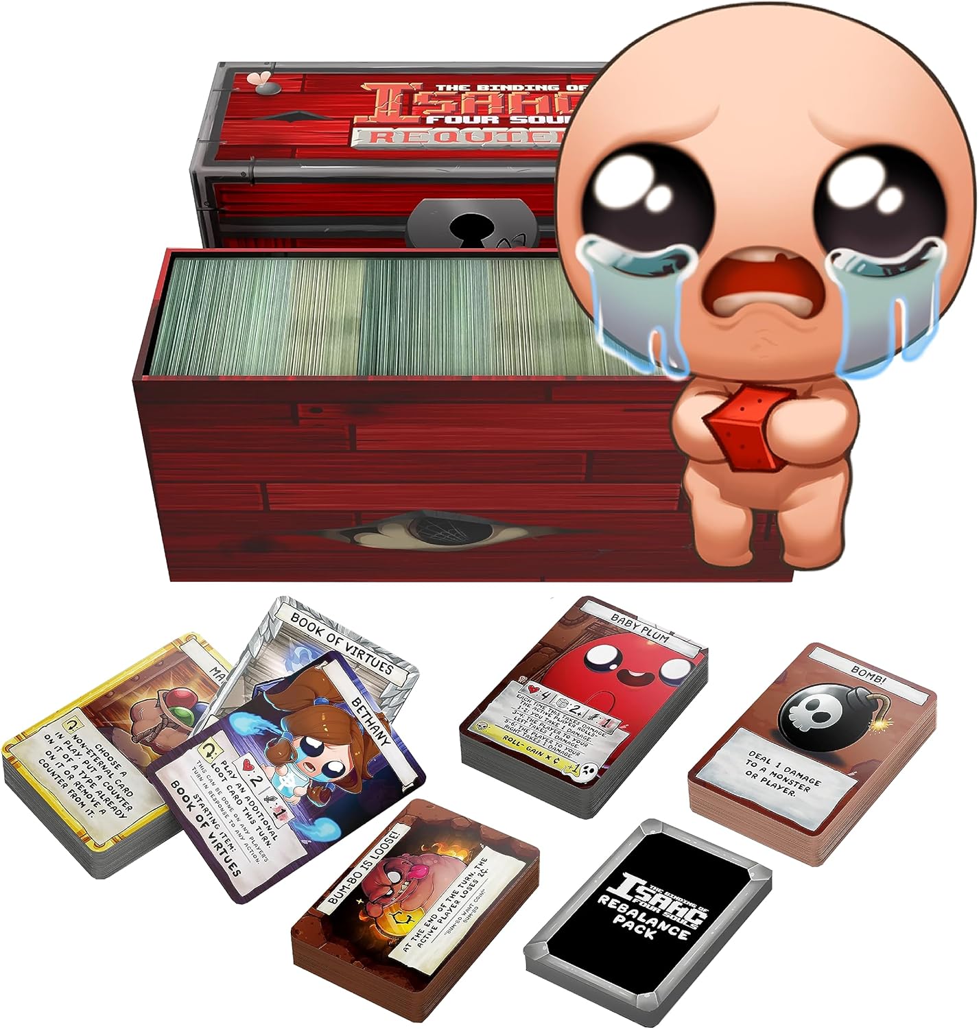The Binding of Isaac Four Souls+ (2 edición) – Expansión, juego de cartas de estrategia, con licencia oficial, a partir de 13 años, 1-4 jugadores,