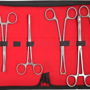 Kit de 6 piezas de instrumentos de perforación para el cuerpo, herramientas Penington, esponja, pinzas para tabique, agarrador de bola de 4 puntas Kit de 6 piezas de instrumentos de perforación para el cuerpo, herramientas Penington, esponja, pinzas para tabique, agarrador de bola de 4 puntas