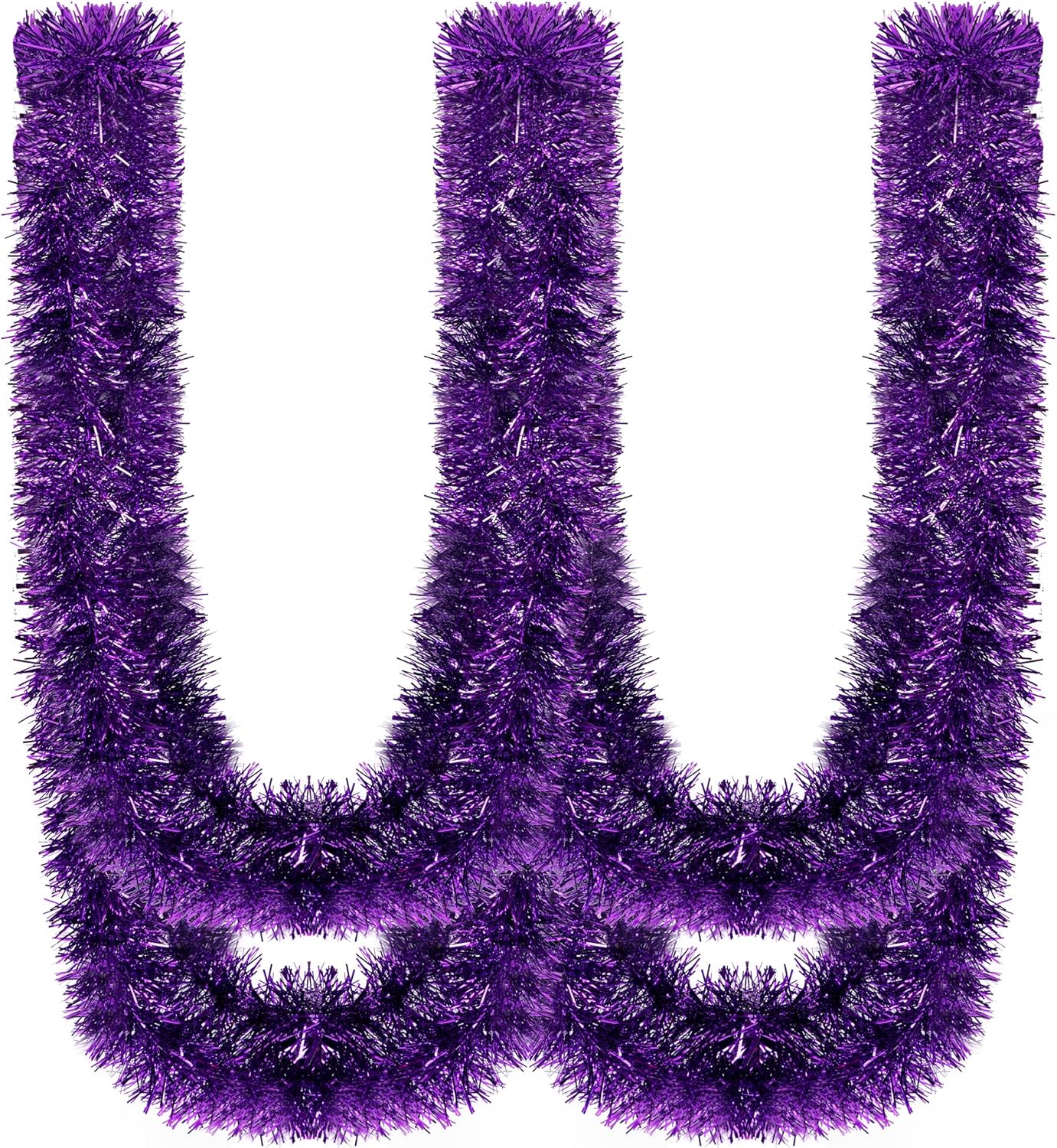 Guirnalda giratoria de oropel de 16.4 pies, guirnalda colgante brillante para árbol de Navidad, suministros de fiesta de cumpleaños, decoración de