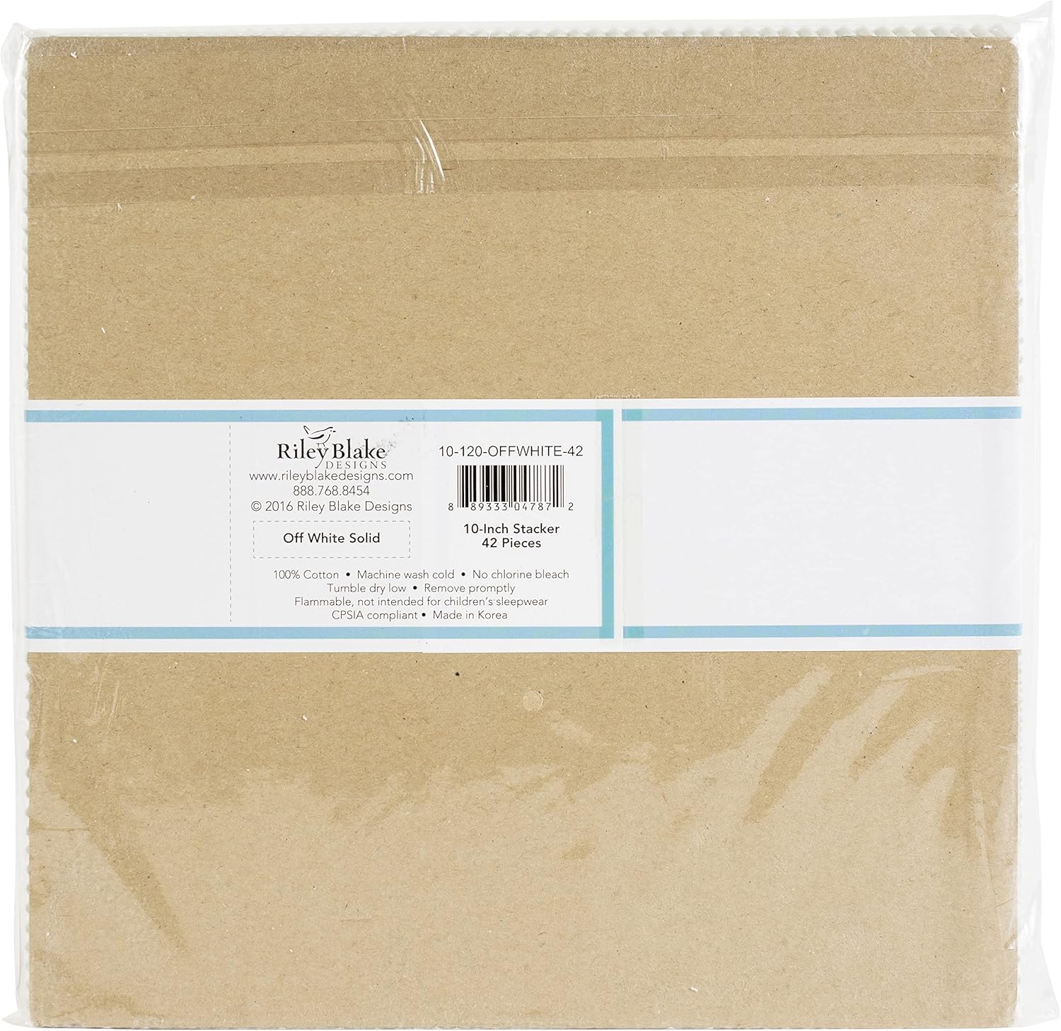 RILEY BLAKE DESIGNS Paquete de apilador de 10 pulgadas, color blanco roto