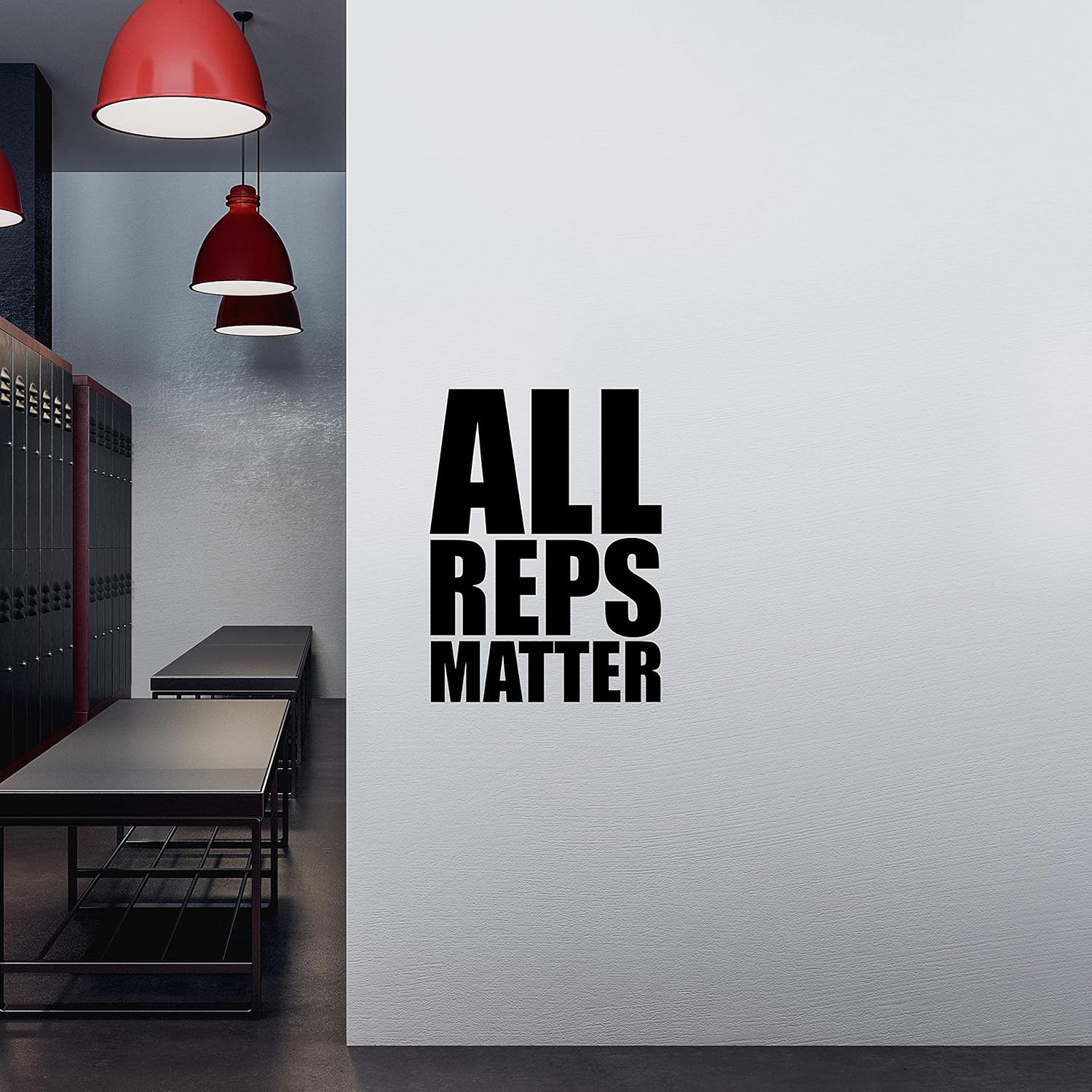 My Vinyl Story All REPS Matter  Calcomanía motivacional grande de pared de gimnasio con cita para el gimnasio en casa, yoga, ejercicio, fitness,