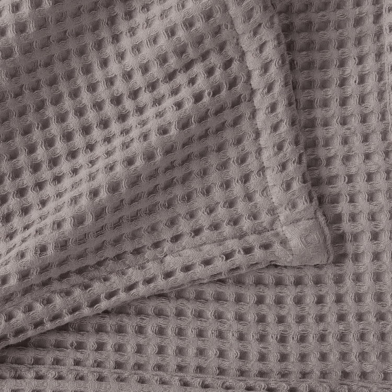 Manta de cama 100% algodón con tejido de gofre, suave, transpirable y ligera para todas las estaciones, perfecta para usar en capas, colección