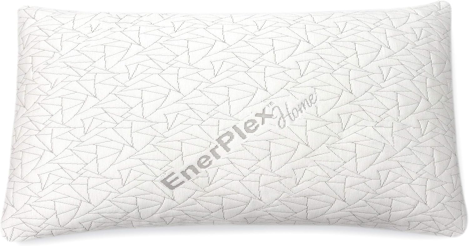 EnerPlex Almohadas de espuma viscoelástica  Paquete de 1 almohada ajustable con certificación CertiPUR-US tamaño King para dormir con espuma extra y
