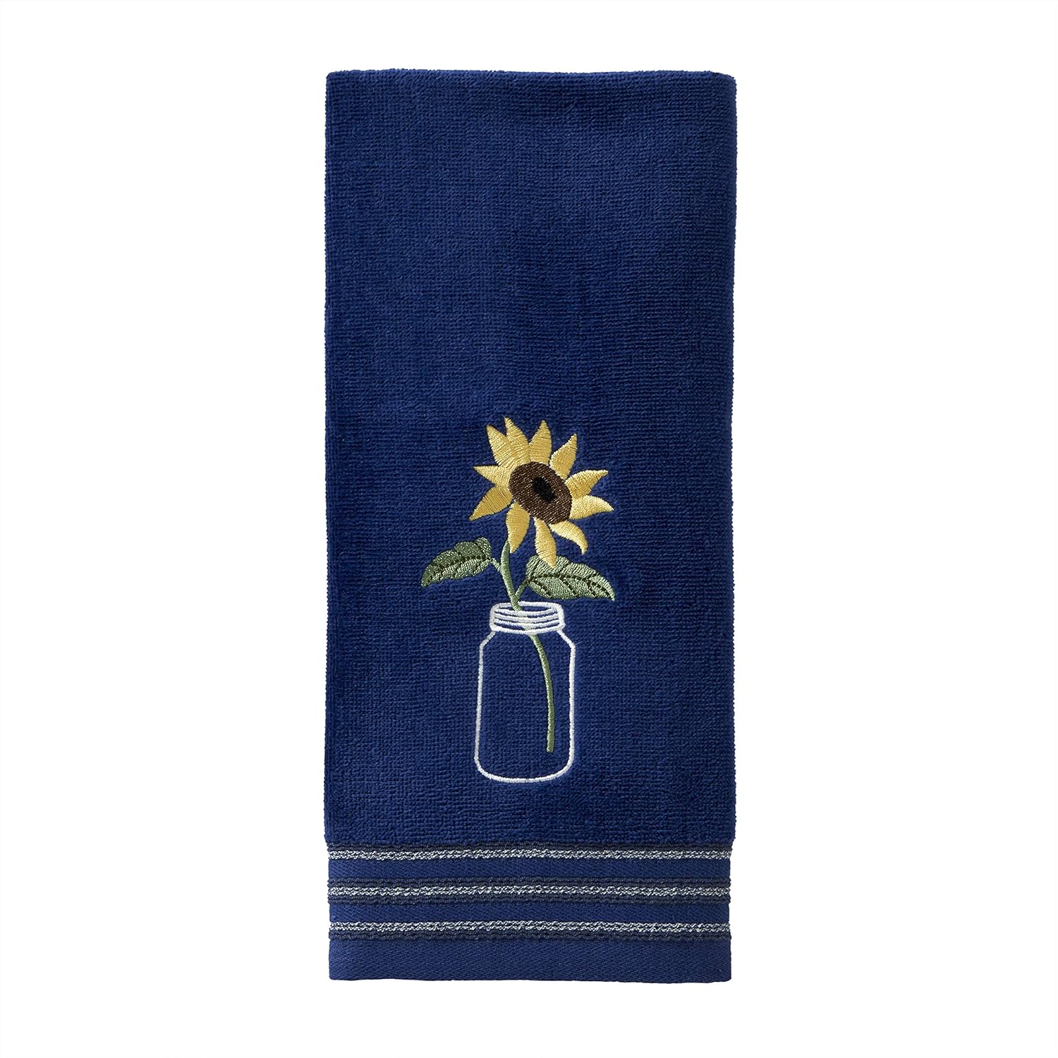 SKL Home by Saturday Knight Ltd. – Toalla de mano con girasol en tarro (paquete de 2), color azul
