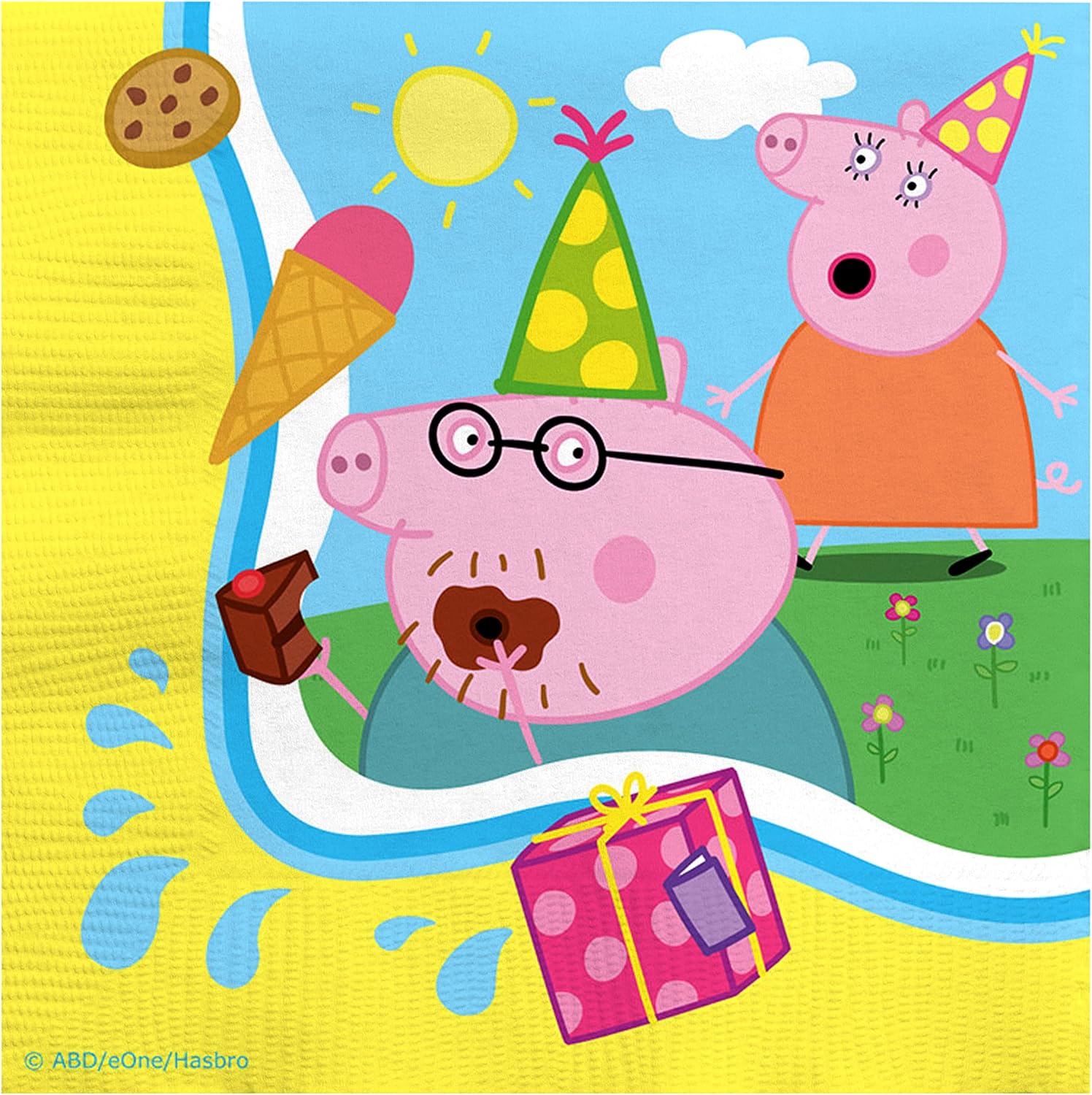 Treasures Gifted Servilletas de fiesta de cumpleaños de Peppa Pig con licencia oficial, paquete de 32 servilletas de Peppa Pig – Servilletas para