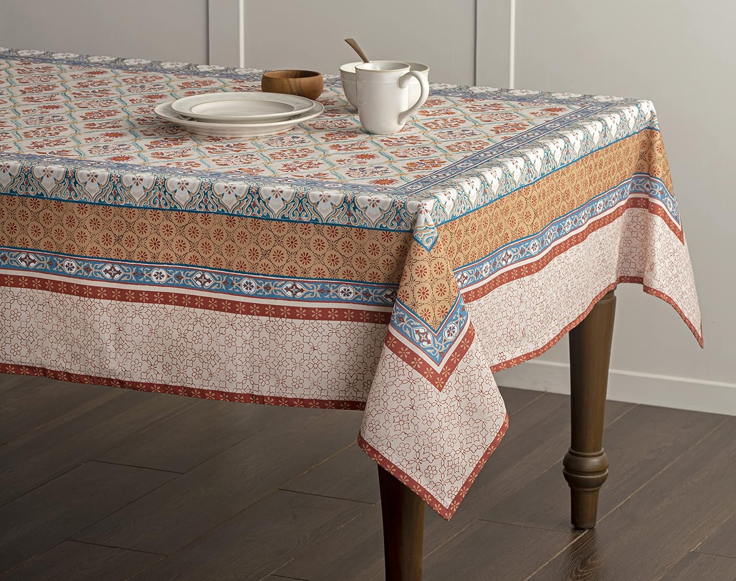 Maison d’ Hermine Mantel 100% algodón para mesas cuadradas de cocina, comedor, fiestas, bodas, Acción de GraciasNavidad (54 x 54 pulgadas),
