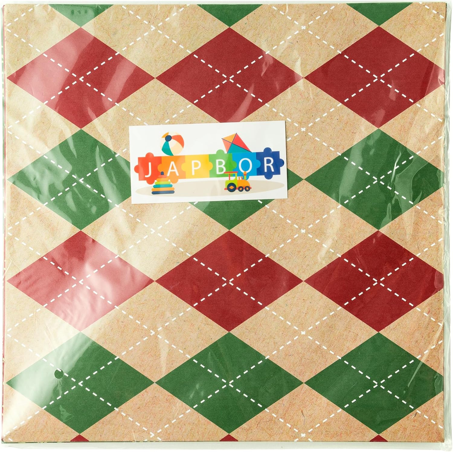 JAPBOR 60 hojas de papel de patrón de Navidad, papel de álbum de recortes de Feliz Navidad, papel de origami de Navidad de doble cara, papel de