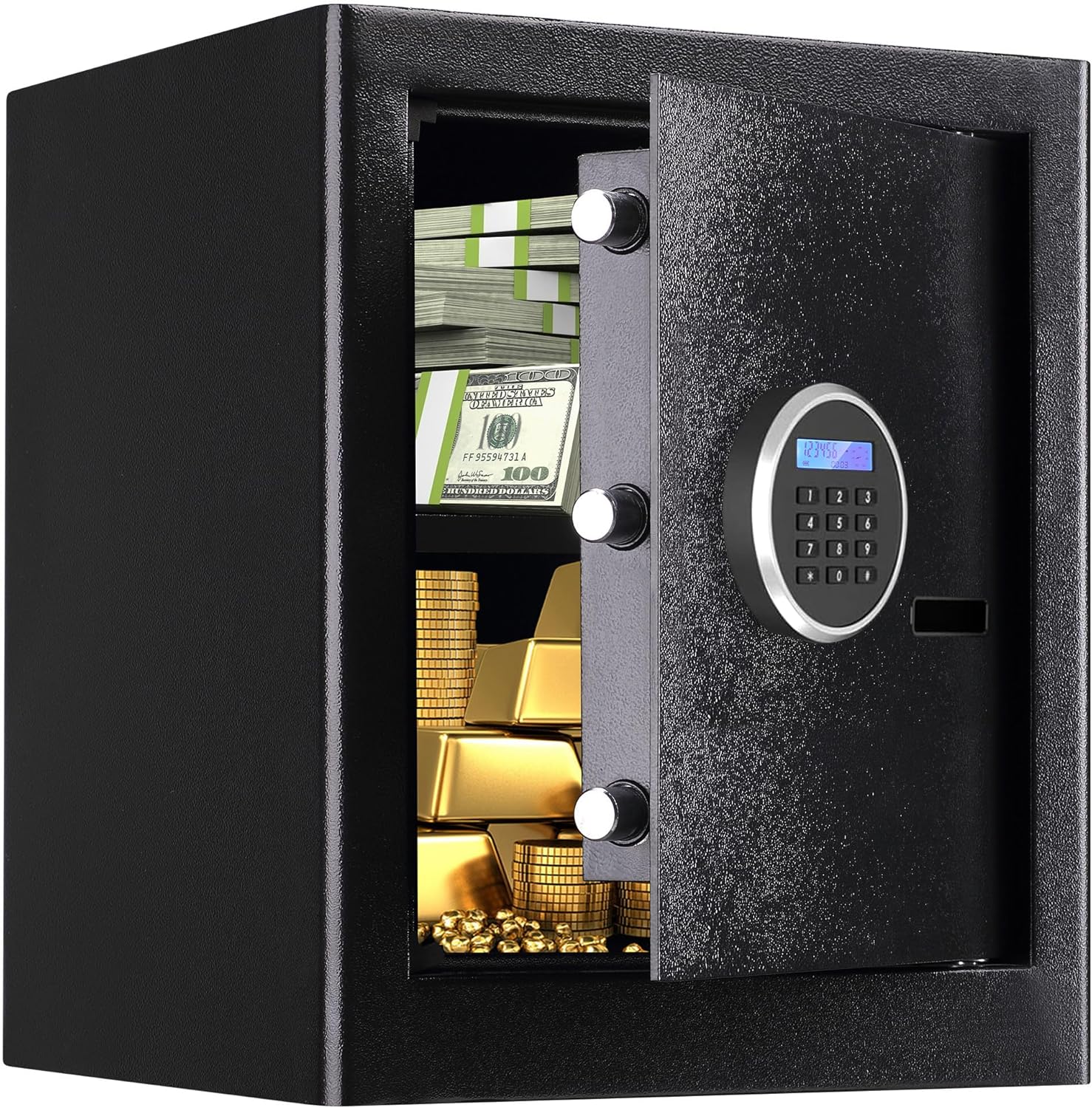 Caja de seguridad ignífuga impermeable, caja fuerte personal para el hogar, caja fuerte ignífuga con teclado de dígitos, caja de seguridad para