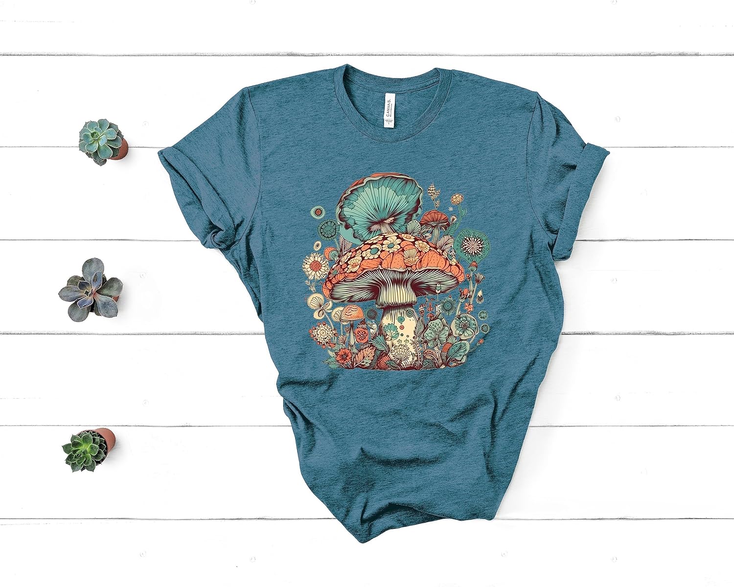 Aesthetic Mushroom Shirt, Goblincore Shirt, Hippie Shirt, Nature Lover Gift, Mushroom Lover Shirt, Vintage T shirt, Retro Tee, Tshirts