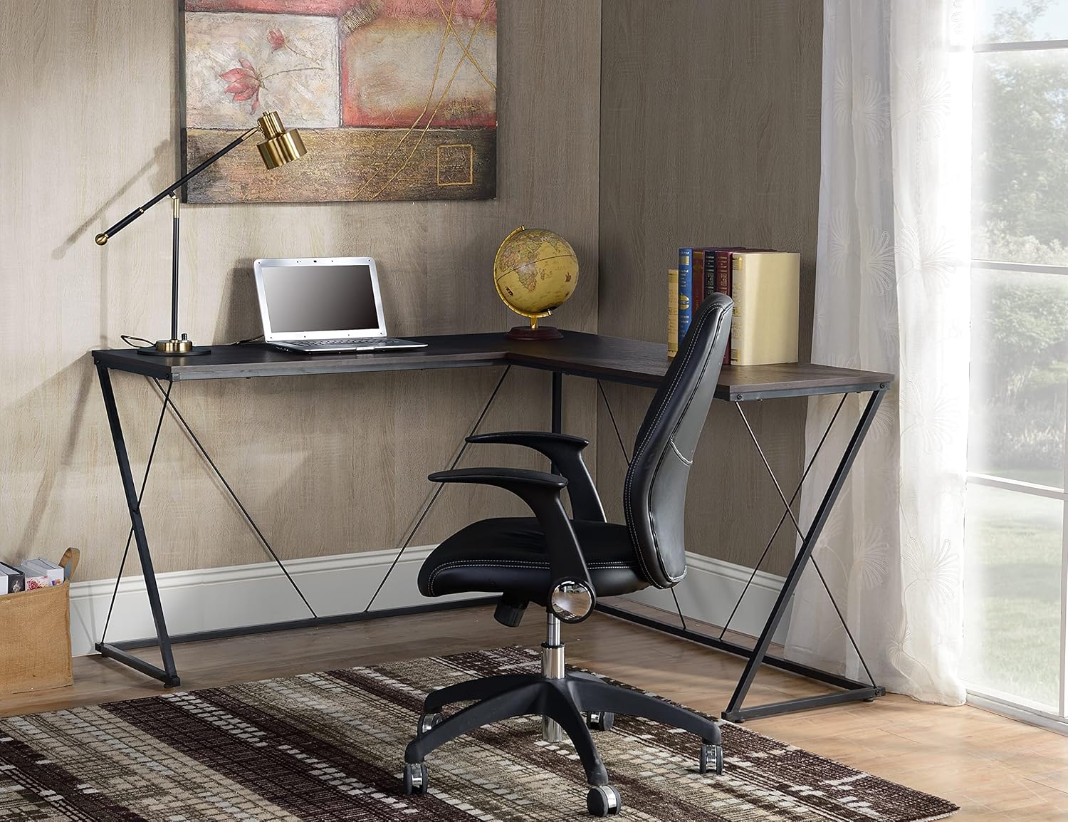 Legacy Home Acardia – Escritorio esquinero en forma de L (espresso)